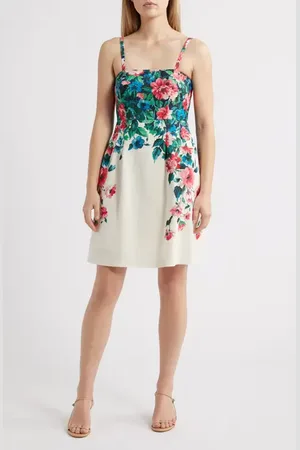 Tahari ASL Placed Floral Dress in at Nordstrom, Size 4P
