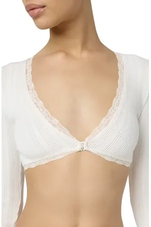 Florence By Mills Pointelle Lace Crop Top in at Nordstrom, Size Small