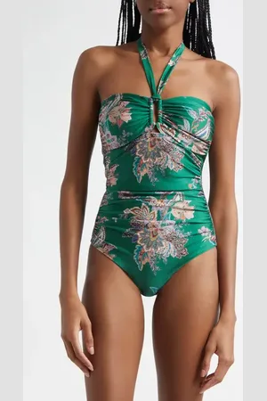 ZIMMERMANN Rhiannon Wide Link One-Piece Halter Swimsuit in at Nordstrom, Size 0