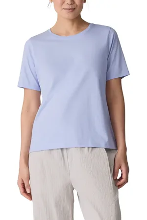 Eileen Fisher Crewneck Organic Cotton T-Shirt in at Nordstrom, Size Medium