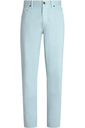 Ermenegildo Zegna Roccia Slim Fit Linen & Cotton Stretch Twill Jeans in at Nordstrom, Size 32