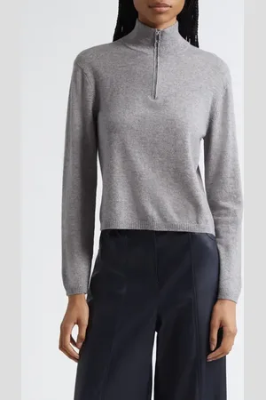 Max Mara Tom Wool & Cashmere Quarter Zip Sweater in at Nordstrom, Size Large