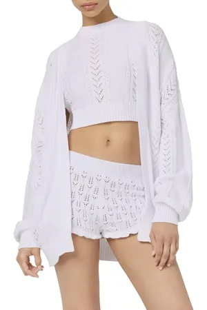 Florence By Mills Pointelle Stitch Cardigan in at Nordstrom, Size Large