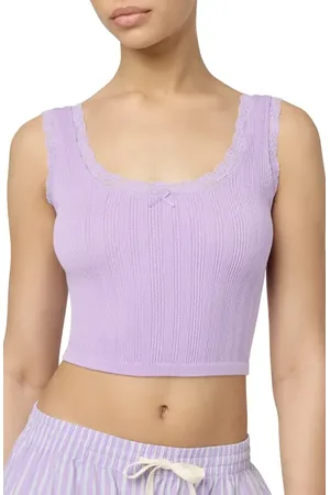 Florence By Mills Lace Trim Crop Tank in at Nordstrom, Size X-Small