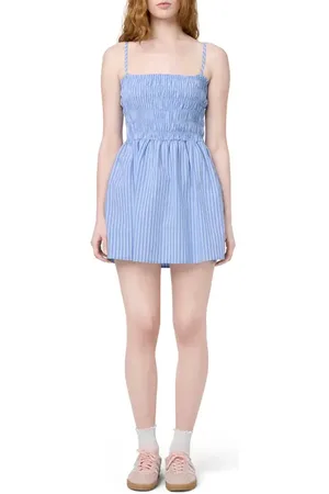 Florence By Mills Stripe Smocked Bodice Cotton Blend Mini Sundress in at Nordstrom, Size X-Small