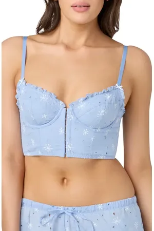 Florence By Mills Embroidered Crop Cotton Top in at Nordstrom, Size Small