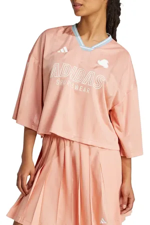 adidas Tiro 3-Stripes Oversized Crop Jersey in at Nordstrom, Size X-Small