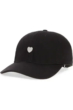 Carhartt Heart Adjustable Cotton Twill Baseball Cap in Black /Black at Nordstrom