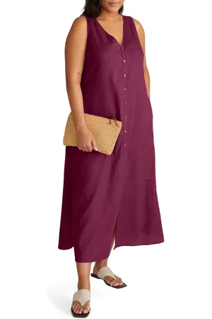 UNIVERSAL STANDARD Islet Linen Blend Maxi Dress in at Nordstrom