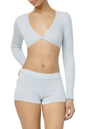 Florence By Mills Pointelle Lace Crop Top in at Nordstrom, Size Xx-Small