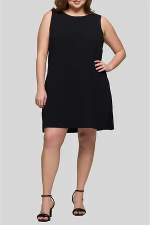 24Seven Comfort Apparel Sleeveless Shift Dress in at Nordstrom, Size 3X