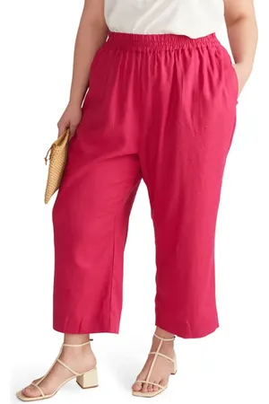 UNIVERSAL STANDARD Iris Linen Blend Pull-On Pants in at Nordstrom