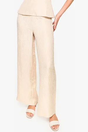 CAMI Sierra High Waist Crinkled Silk & Wool Pants in at Nordstrom, Size 2