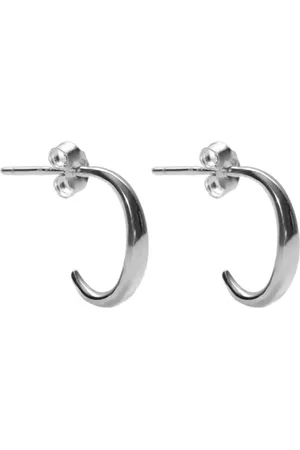 Argento Vivo Sterling Silver Small Oval J-Hoop Earrings at Nordstrom