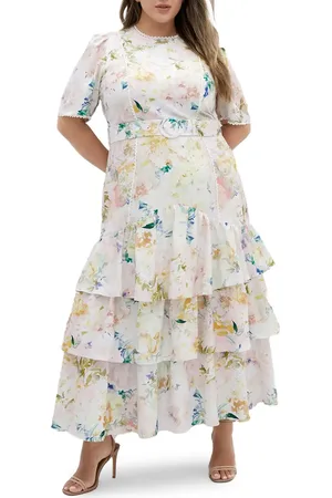 City Chic Tiered Maxi Dress at Nordstrom, Size Xl