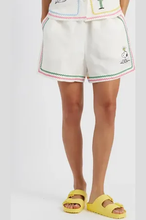 Chinti & Parker Linen-Cotton Peanuts Vacation Shorts in at Nordstrom, Size Medium