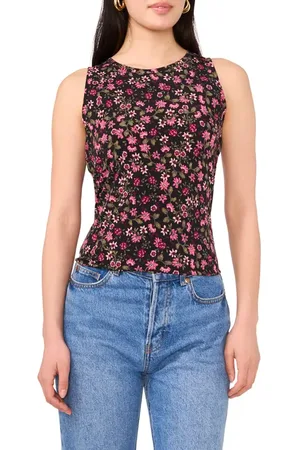 Vince Camuto Floral Keyhole Tank in at Nordstrom, Size Large