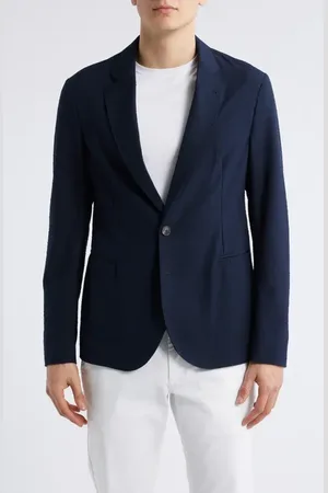 Emporio Armani Seersucker Soft Jacket in at Nordstrom, Size 38 Us