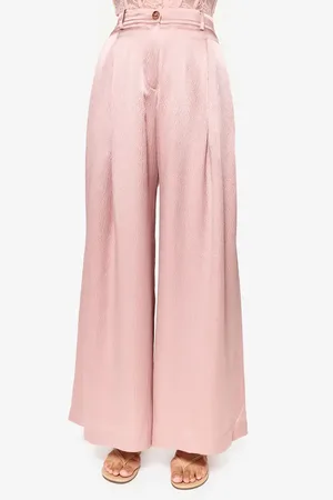 CAMI Fabian High Waist Wide Leg Silk Pants in at Nordstrom, Size Medium