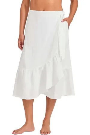 Tommy Bahama St. Lucia Linen Blend Cover-Up Wrap Skirt in at Nordstrom, Size Medium