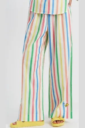Chinti & Parker Linen-Cotton Snoopy Stripe Trousers in at Nordstrom, Size Medium