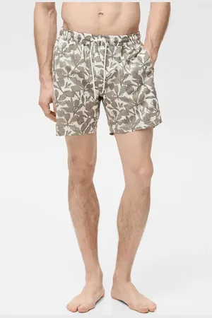 MANGO Floral Print Swim Trunks in at Nordstrom, Size X-Large