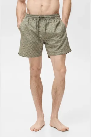 MANGO Geometric Print Swim Trunks in at Nordstrom, Size Small