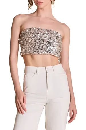 Endless Rose Bead & Sequin Tube Top in at Nordstrom, Size Large