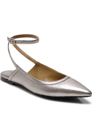 Free People Jules Pointy Toe Ankle Strap Leather Flat in at Nordstrom, Size 10