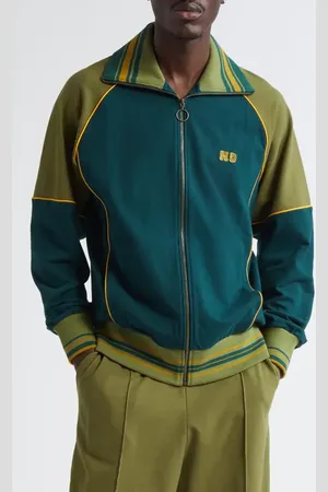 Nicholas Daley Track Jacket in Bottle Green /Army Green at Nordstrom, Size Large