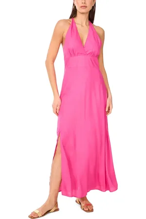 Vince Camuto Beaded Halter Maxi Dress in at Nordstrom, Size Small