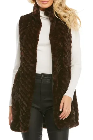 DONNA SALYERS FABULOUS FURS Gemma Quilted Faux Fur Vest in at Nordstrom, Size Large