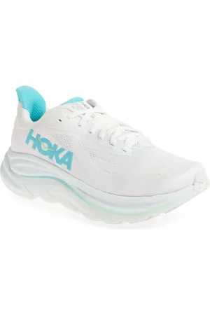 Hoka One One Clifton 10 Running Shoe in White /Cielo Blue at Nordstrom, Size 8