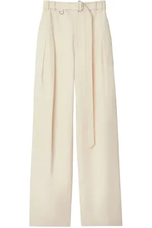 Burberry Gabardine Belted Trousers in at Nordstrom, Size 14