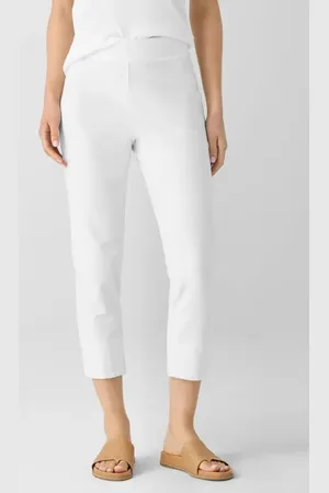 Eileen Fisher Back Slit Crop Straight Leg Pants in at Nordstrom, Size Xx-Small