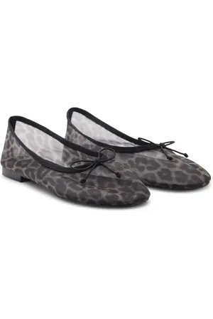 MANGO Animal Print Mesh Ballerina Flat in at Nordstrom, Size 6