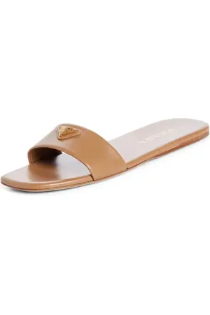 Prada Triangle Logo Slide Sandal in at Nordstrom, Size 5.5Us