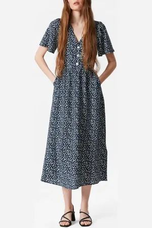 & OTHER STORIES Floral Print A-Line Midi Dress in at Nordstrom, Size 0