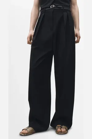 MANGO Pleat Front Wide Leg Suit Pants in at Nordstrom, Size 10