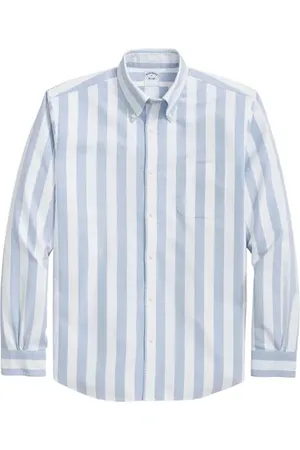 Brooks Brothers Friday Regular Fit Regatta Stripe Cotton Button-Down Oxford Shirt in at Nordstrom, Size X-Large