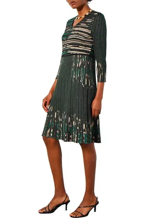 Ming Wang Stripe Jacquard Sweater Dress in at Nordstrom, Size Large