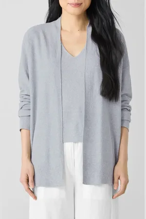 Eileen Fisher Organic Linen Blend Open Front Cardigan in at Nordstrom, Size Xx-Small