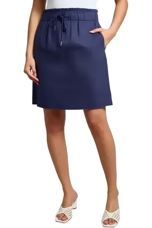 Jones New York Drawstring Linen Blend Pencil Skirt in at Nordstrom, Size Medium