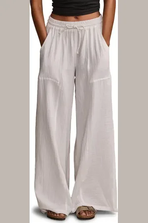 Lucky Brand Beachy Cotton Gauze Wide Leg Pants in at Nordstrom, Size Small