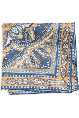 EDWARD ARMAH Persian Print Silk Pocket Square in at Nordstrom