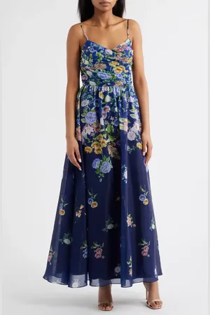 Tahari ASL Floral Silky Organza Cocktail Dress in at Nordstrom, Size 4