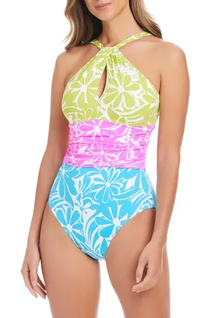 Rod Beattie Sock It To Me High Neck One-Piece Swimsuit in at Nordstrom, Size 4