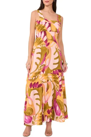 Vince Camuto Square Neck Empire Waist Maxi Dress in at Nordstrom, Size Xx-Small