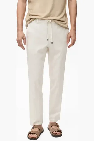 MANGO Pinstripe Straight Leg Pants in at Nordstrom, Size 32