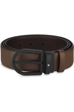 Montblanc Horseshoe Buckle Calfskin Leather Belt in at Nordstrom